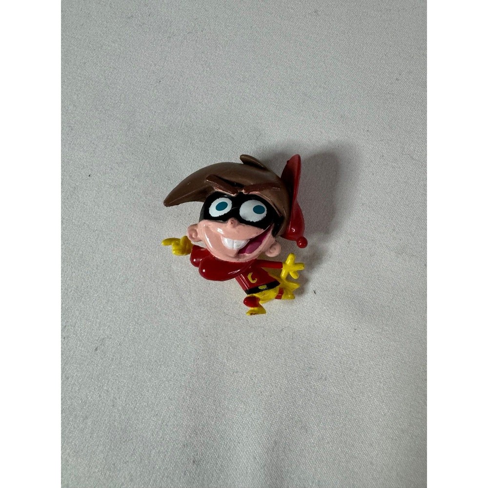 Rare 2003 Viacom Fairly Odd Parents Timmy Crimson Chin 1.5" PVC Action Figure